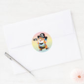 Sticker Rond pirate de hamster (Enveloppe)