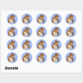 Sticker Rond pirate de hamster d'or (Feuille)