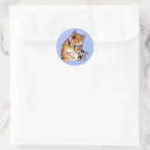 Sticker Rond pirate de hamster d'or (Sac)