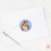 Sticker Rond pirate de hamster d'or (Enveloppe)