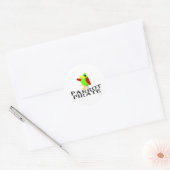 Sticker Rond pirate de perroquet (Enveloppe)