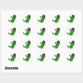Sticker Rond Pirate Dinosaur (Feuille)