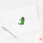 Sticker Rond Pirate Dinosaur (Enveloppe)