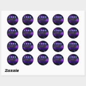 Sticker Rond pirate informatique (Feuille)