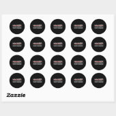 Sticker Rond pirate informatique de sécurité informatique (Feuille)