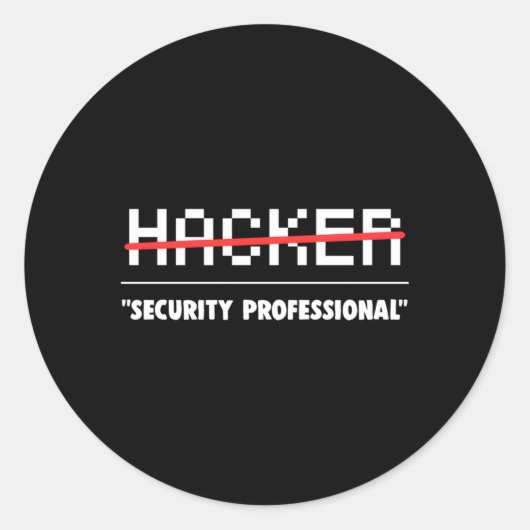 Sticker Rond pirate informatique de sécurité informatique (Devant)