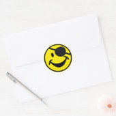 Sticker Rond Pirate jaune + votre dos. & idées (Enveloppe)