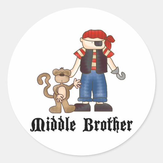 Sticker Rond Pirate Middle Brother (Devant)