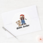 Sticker Rond Pirate Middle Brother (Enveloppe)