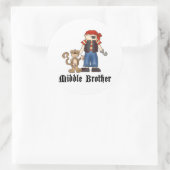 Sticker Rond Pirate Middle Brother (Sac)