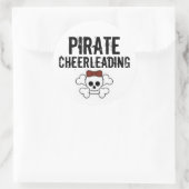 Sticker Rond pirate mignonne, pirate, Cheerleader (Sac)