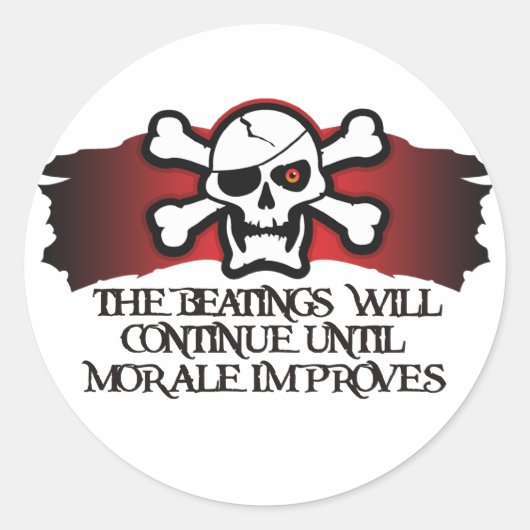 Sticker Rond Pirate Morale (Devant)
