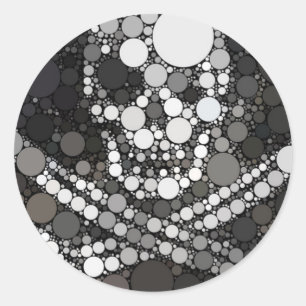 Sticker Rond Pirate noir blanc