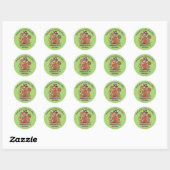 Sticker Rond Pirate Octopus Treasure Hunt Anniversaire de enfan (Feuille)