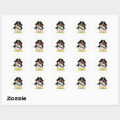 Sticker Rond Pirate Penguin (Feuille)