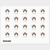 Sticker Rond Pirate Penguin (Feuille)
