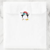 Sticker Rond Pirate Penguin (Sac)