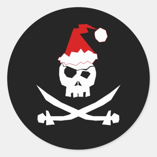 Sticker Rond Pirate Père Noël (Devant)