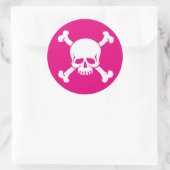 Sticker Rond Pirate rose (Sac)