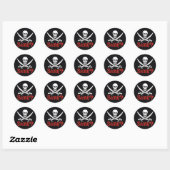 Sticker Rond Pirate Savvy (Feuille)