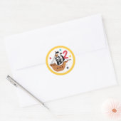 Sticker Rond Pirate Ship Pirate Trésor Anniversaire (Enveloppe)