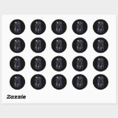 Sticker Rond Pirate Skeleton Ghost Ship Halloween Costume Party (Feuille)