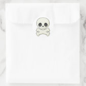 Sticker Rond Pirate Skull & Crossbones (Sac)