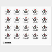 Sticker Rond Pirate suisse (Feuille)