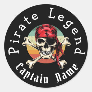 Sticker Rond Pirate sunset classique collant rond