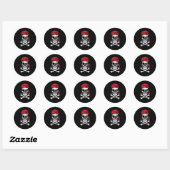 Sticker Rond Pirates | Costume de patchs pour yeux de pirate (Feuille)