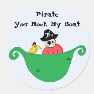 Sticker Rond PirateVous Bercer Mon Bateau