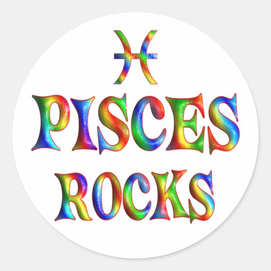 Sticker Rond Pisces Rocks (Devant)