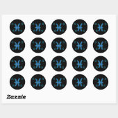 Sticker Rond PISCES Stars (Feuille)