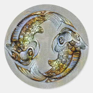 Sticker Rond Pisces Venise