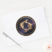 Sticker Rond Pisces Zodiac Fish (Enveloppe)