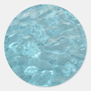 Sticker Rond Piscine Abstrait d'été