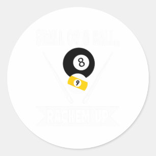 Sticker Rond Piscine Amusante 9 Balle Ou 8 Ball Rackem Up Billa