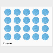 Sticker Rond Piscine Bleu Eau tendance Blank Modèle (Feuille)