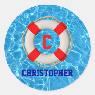 Sticker Rond Piscine Coach Piscine Lifesaver