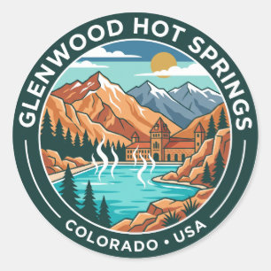 Sticker Rond Piscine de Glenwood Hot Springs USA