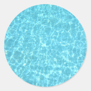 Sticker Rond Piscine - Modèle à eau bleue