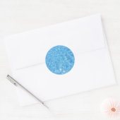 Sticker Rond Piscine personnalisée Bleu Eau tendance Blanc (Enveloppe)