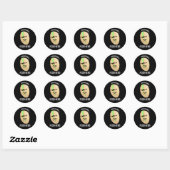Sticker Rond Pissed-achio Funny Pistachio Pun Dark BG (Feuille)