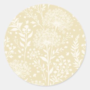 Sticker Rond Pissenlit doux Neutre - Blé doré