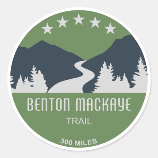 Sticker Rond Piste Benton MacKaye (Devant)
