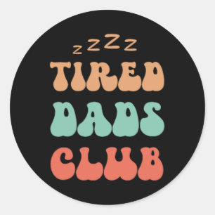 Sticker Rond Piste De Course De Voiture Du Club De Dads Fatigué