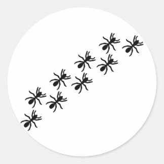 Sticker Rond piste de fourmis noire