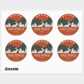 Sticker Rond Piste de Nez Perce (Feuille)