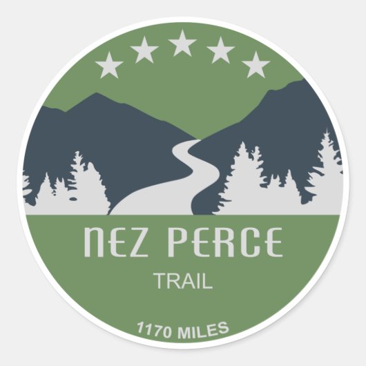 Sticker Rond Piste de Nez Perce (Devant)