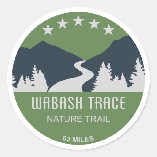 Sticker Rond Piste naturelle de Wabash Trace (Devant)